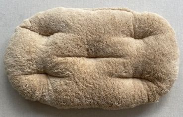 Kissen oval 46 x 27 cm Baumwoll-Mischgewebe honig